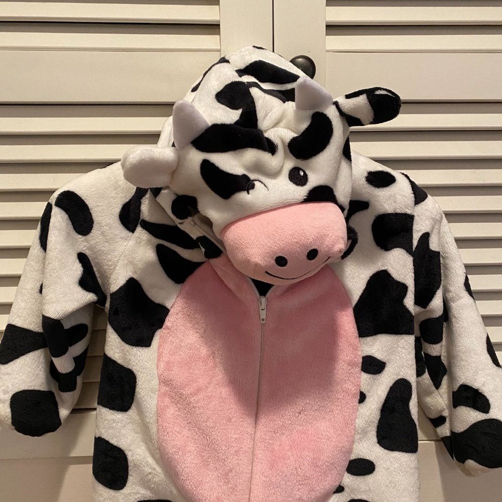 MICHLEY Unisex Baby Cow Costume Hooded Romper